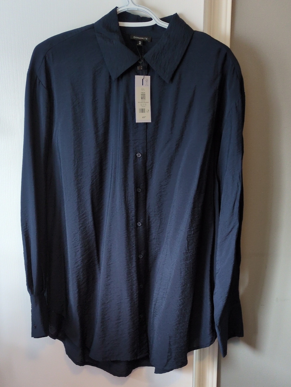 Dynamite Womens Navy Button-Up Shirt